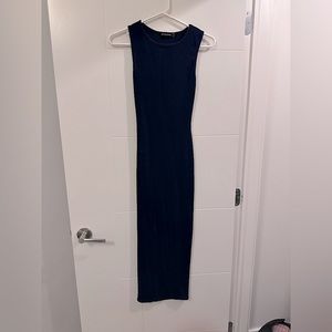 Navy midi dress PLT